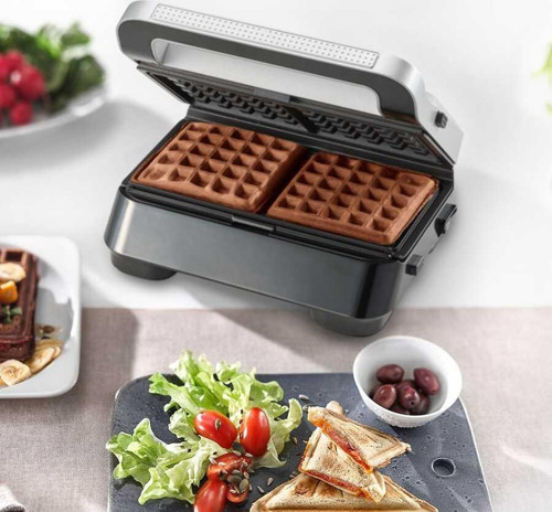 SnackMaker 5 SM5038 800 W Silver Waffle ve Tost Makinesi