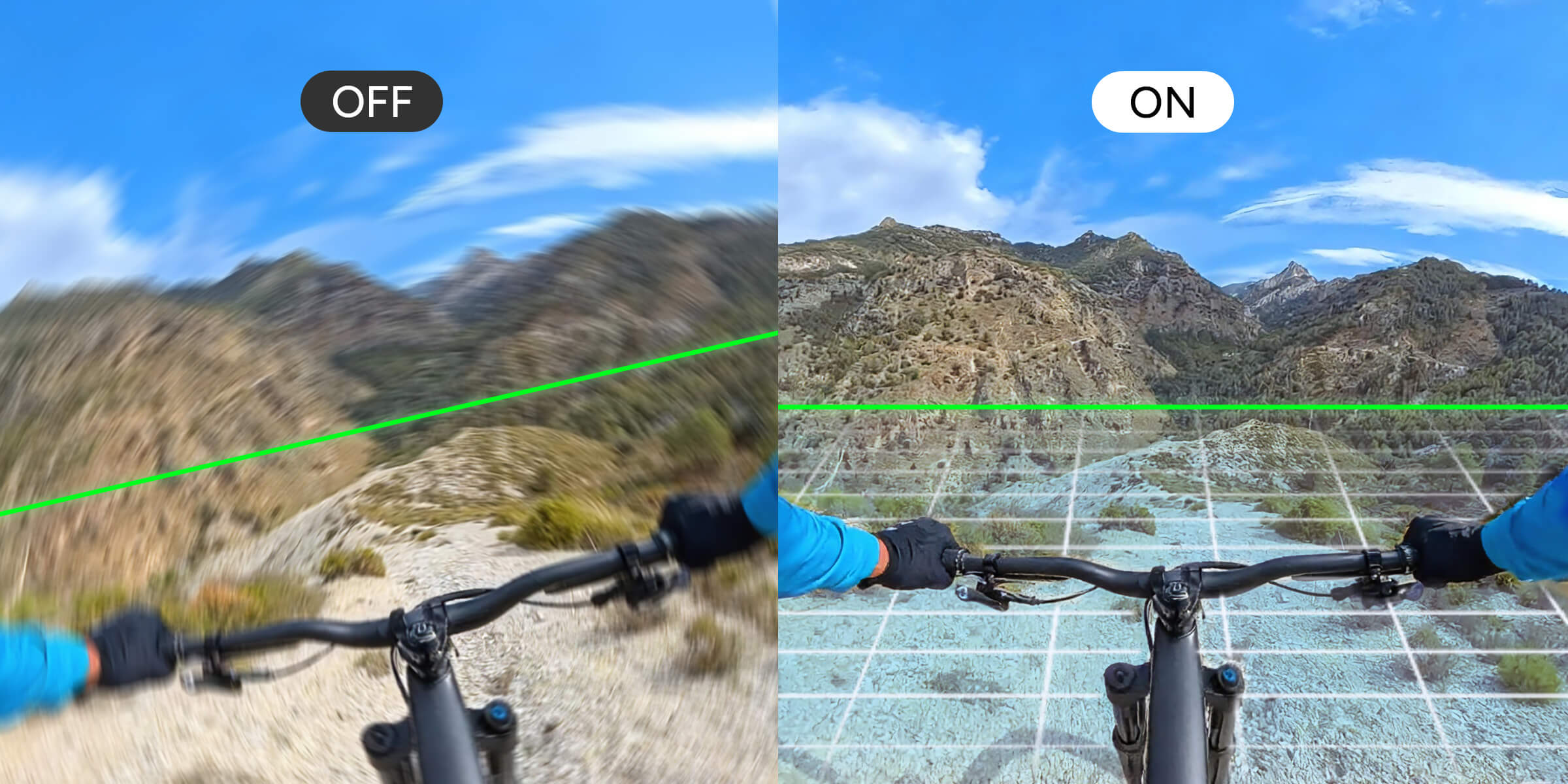 SJCAM SJ6 Ultra 45 derece ufuk düzeltme ve stabilizasyon