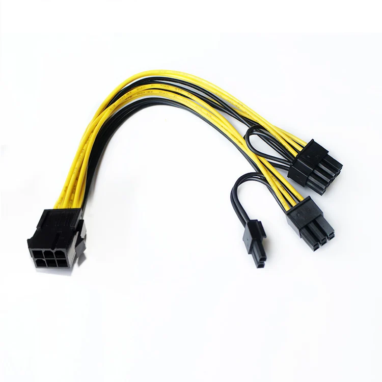 Cable PCI-E PCIE 6p to 2 Port Dual 8pin 6+2p (1)