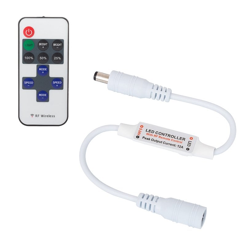 Powermaster 5-12-24 Volt RF Şerit Led Dimmer Uzaktan Kumandalı Led Kontrol Cihazı Görsel