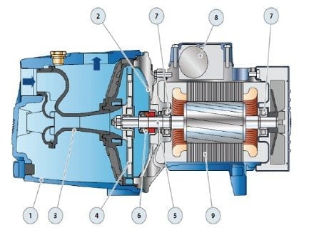 Pedrollo JSWm 2CX - N Döküm Gövdeli Jet Pompa