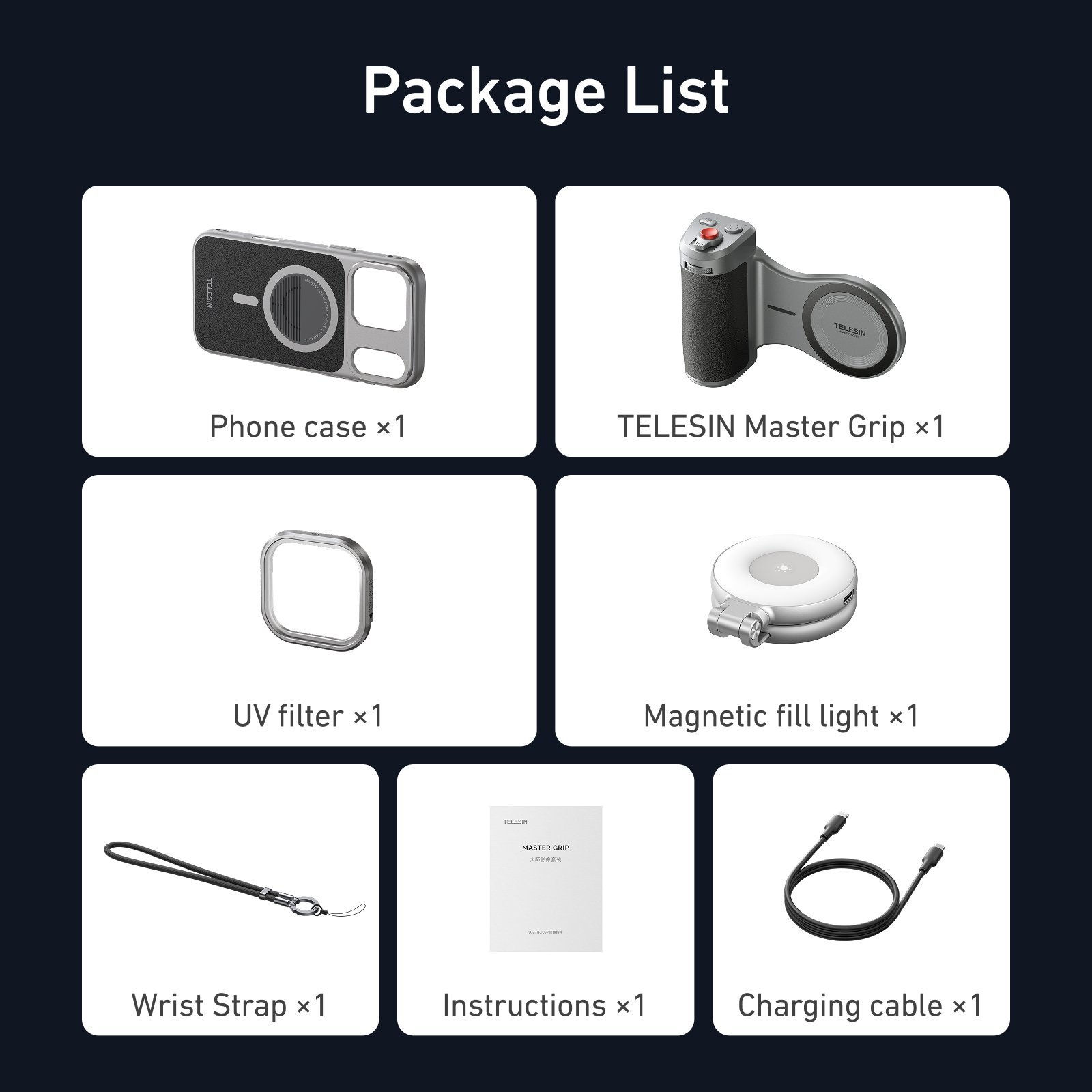 TELESIN Master Grip iPhone 17 Pro & Pro Max All in One Kit