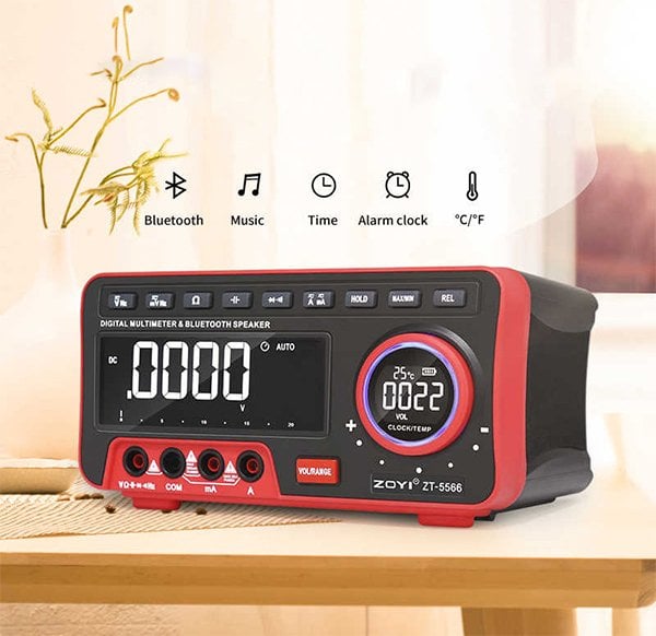 Zoyi ZT-5566 Dijital Ekranlı Masaüstü Ölçü Aleti + Bluetooth Hoparlör