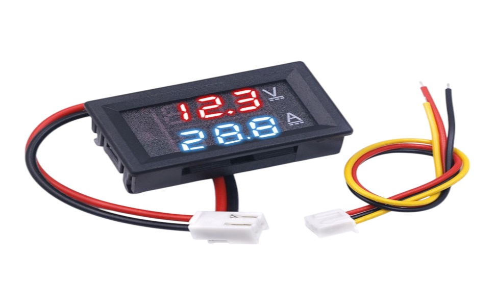 Dijital Dual Voltmetre Ampermetre Volt Akım Ölçer