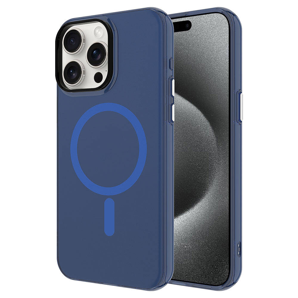 Apple iPhone 15 Pro Max Kılıf Zore M-safe Şarj Özellikli Buzlu Transparan C-Pro Sert Kapak - 1