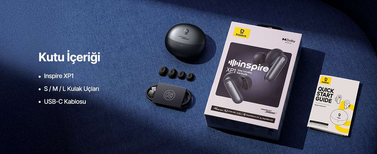 Baseus Inspire XP1 kutu içeriği