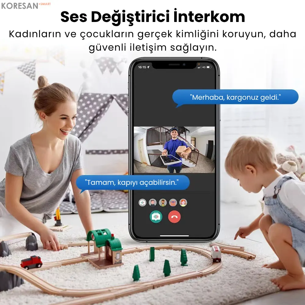 WiFi Akıllı Görüntülü Kapı Zili – Gece Görüşlü, Kablosuz