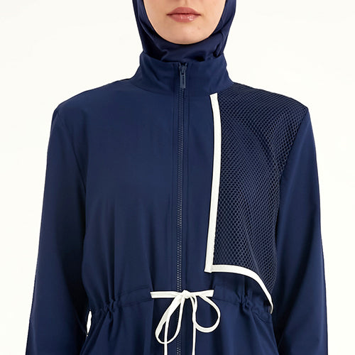 Hakim yaka detayı - Marina M2506-1 lacivert mayo