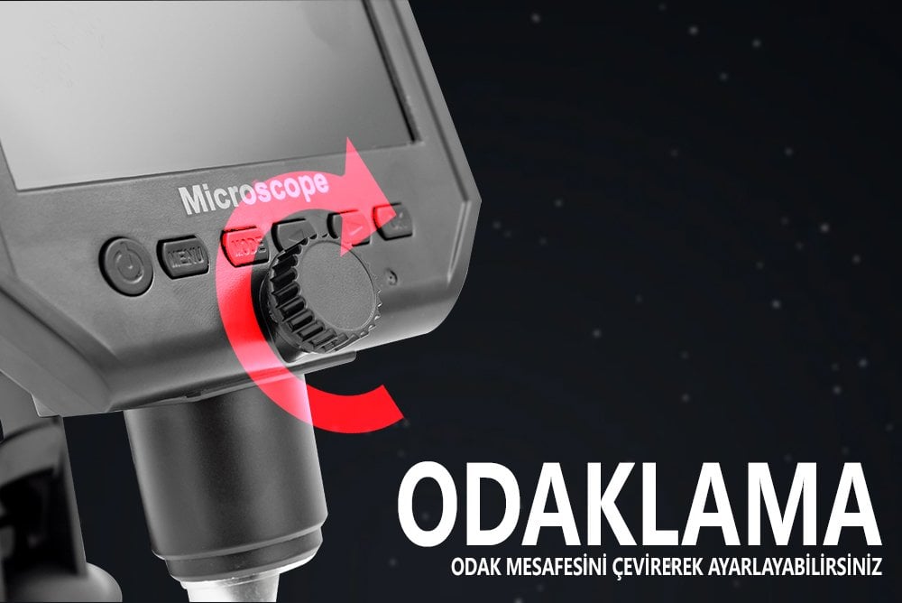 Powermaster PM-18798 4.3 LCD Ekranlı 3.6 MP Taşınabilir HD Dijital Mikroskop