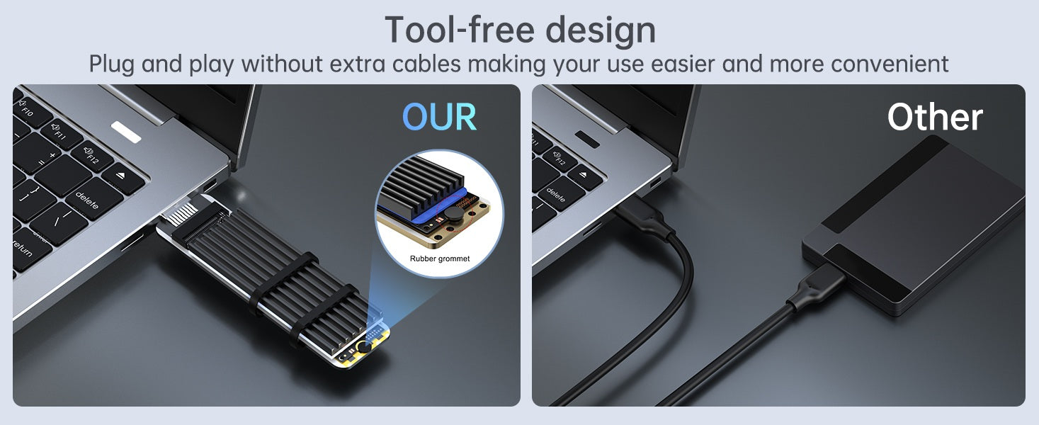 M Key ve B+M Key için ACASIS NVME/SATA M.2 - USB 3.1 Gen 2 SSD Okuyucu