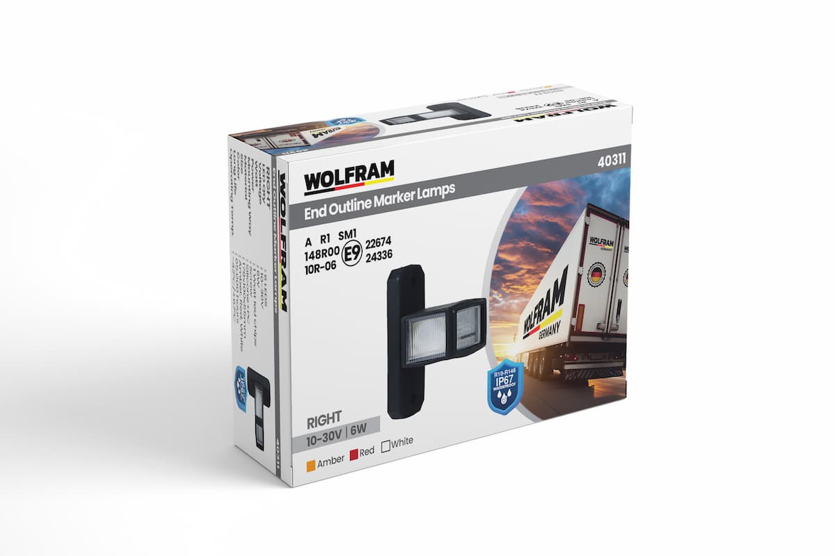 Dorse Boynuz Lamba Kısa Düz Tip Sağ E Belgeli Led Dorse İz Lambası