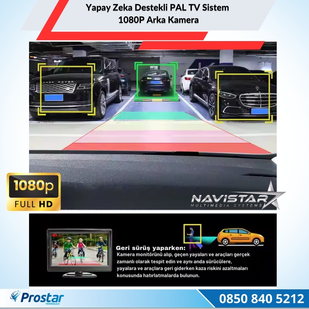 Navistar Yapay Zeka Özellikli Arka Görüş Kamerası Ahd 1080P Fiyatı