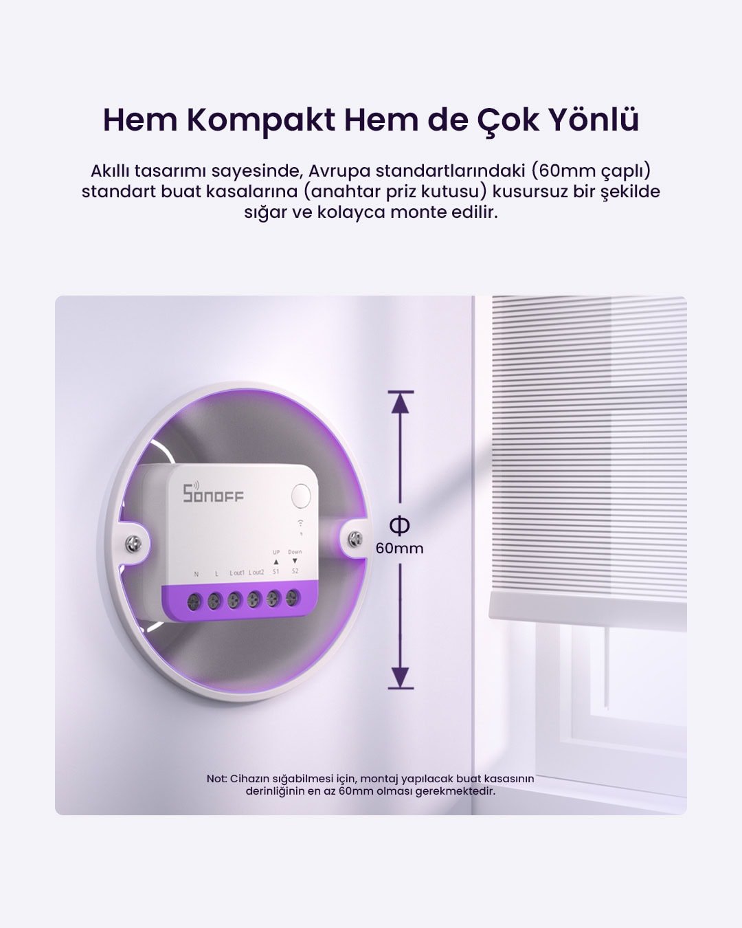 SONOFF Mini-RBS Matter Akıllı Panjur Kontrol Rölesi