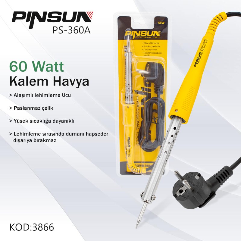 Pinsun PS-360A 60 Watt Kalem Havya