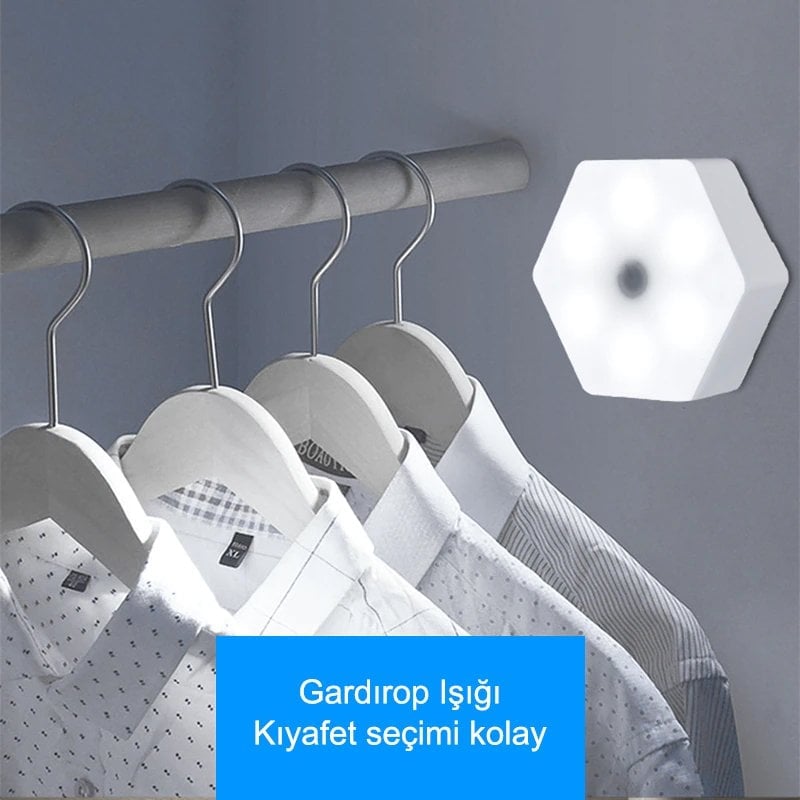 Powermaster MX-359 Üçlü Altıgen Kumandalı Pilli Dokunmatik Tezgah Altı LED Aydınlatma