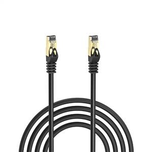 S-link SL-CAT702M 2m Siyah S/FTP CCA CAT7 Gold Uçlu Ağ Bağlantı Kablosu