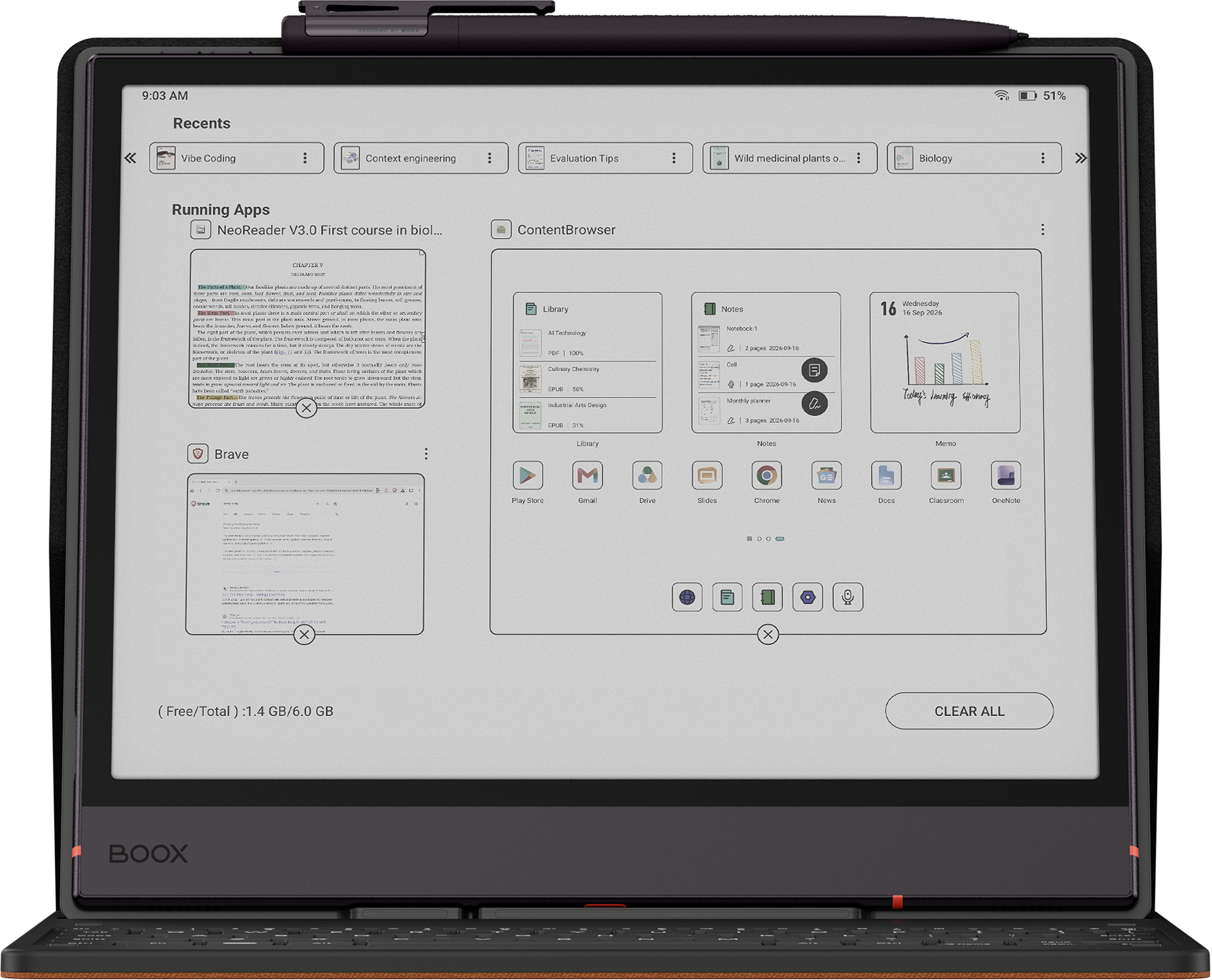Onyx Boox Note Air6 C akademik çalışma için sekiz çekirdekli işlemci ve renkli PDF görüntüleme