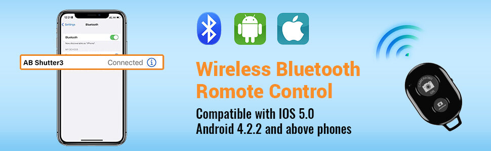 Kablosuz Bluetooth Romote Kontrol Tripod