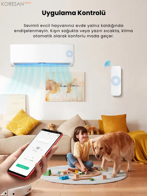 ZIR-100 Tuya Zigbee Pilli IR Kumanda uygulama kontrolü ile klima ve IR cihaz yönetimi