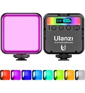 LED video ışığı RGB, ULANZI VL49 video ışığı, 2000 mAh pil, kamera ışığı küçük kısılabilir 2500...