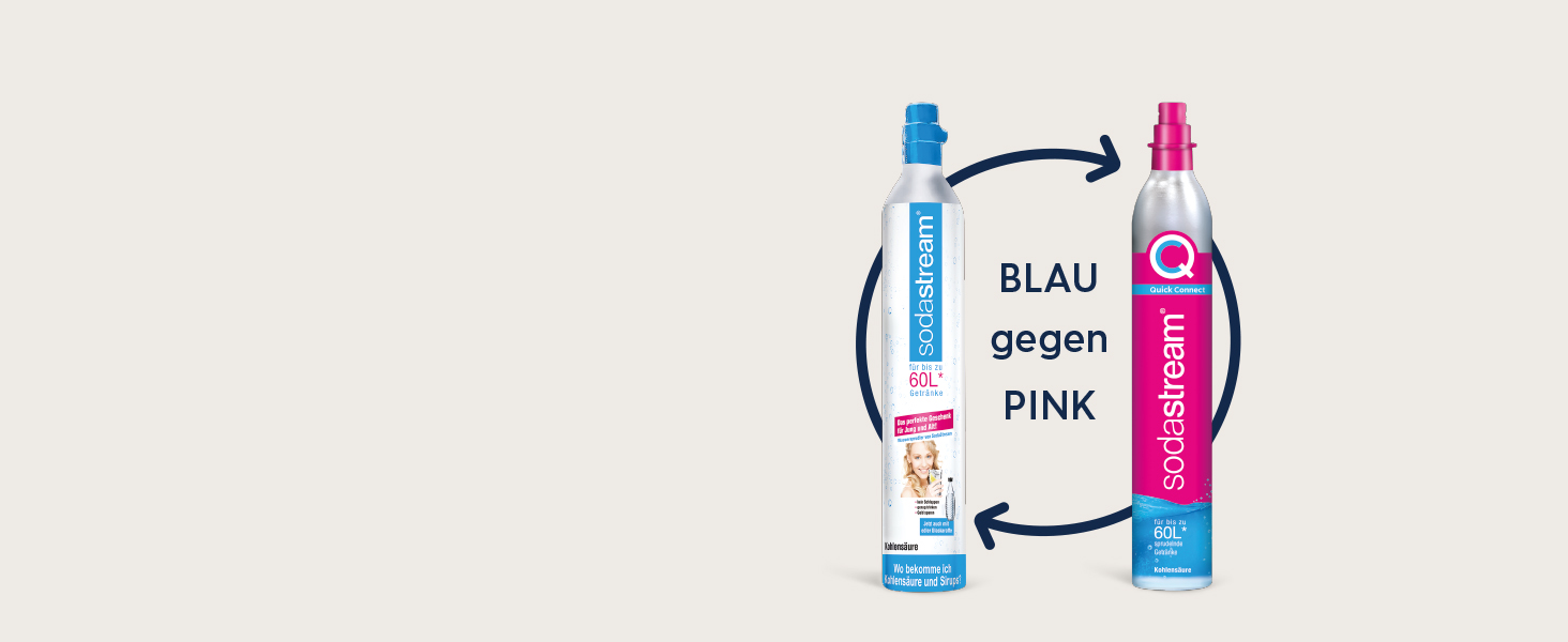 SodaStream, CO2 silindiri, karbondioksit silindiri, Hızlı Bağlantı silindiri, pembe silindir