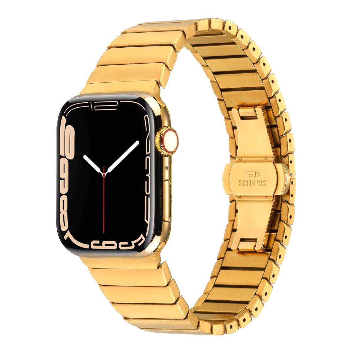 ​​​Apple Watch 7 41mm Kordon KRD-79 Metal Strap Kayış - 17