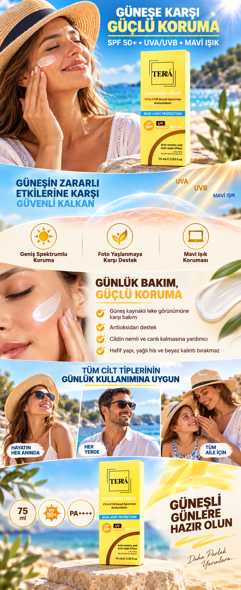 Tera Güneş Koruyucu Krem Spf 50+