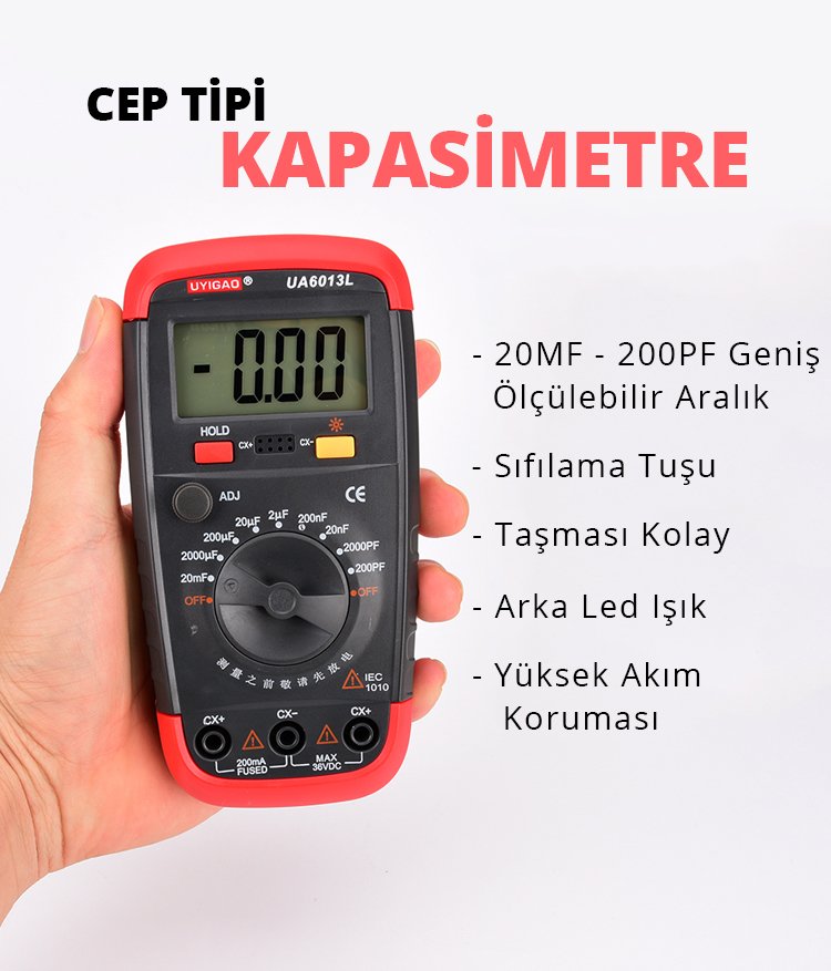 Powermaster Ölçü Aleti DT-6013 Kapasitemetre Ölçü Aleti