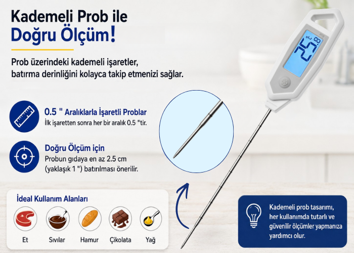 TFA 30.1064.02 Saplama Problu Gıda Termometresi