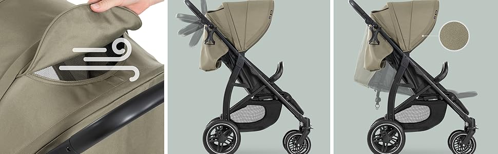 Kavisli tasarımlı,kaliteli kumaşlı Hauck Buggy bebek arabası