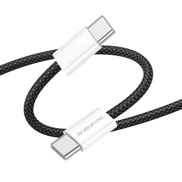 Borofone BX103 60W USB-C / Type-C to USB-C / Type-C Fast Charge Data Cable, Length:1m(Black) - 2