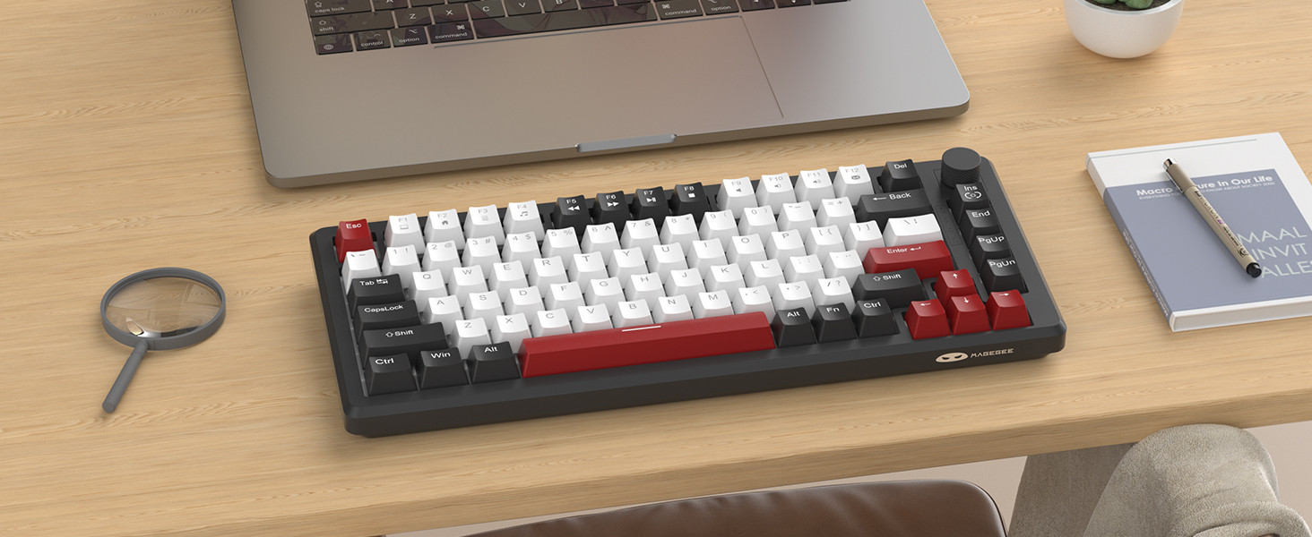 MageGee STAR75 83 Tuş Ice Blue LED Kablolu Mekanik Gaming Klavye