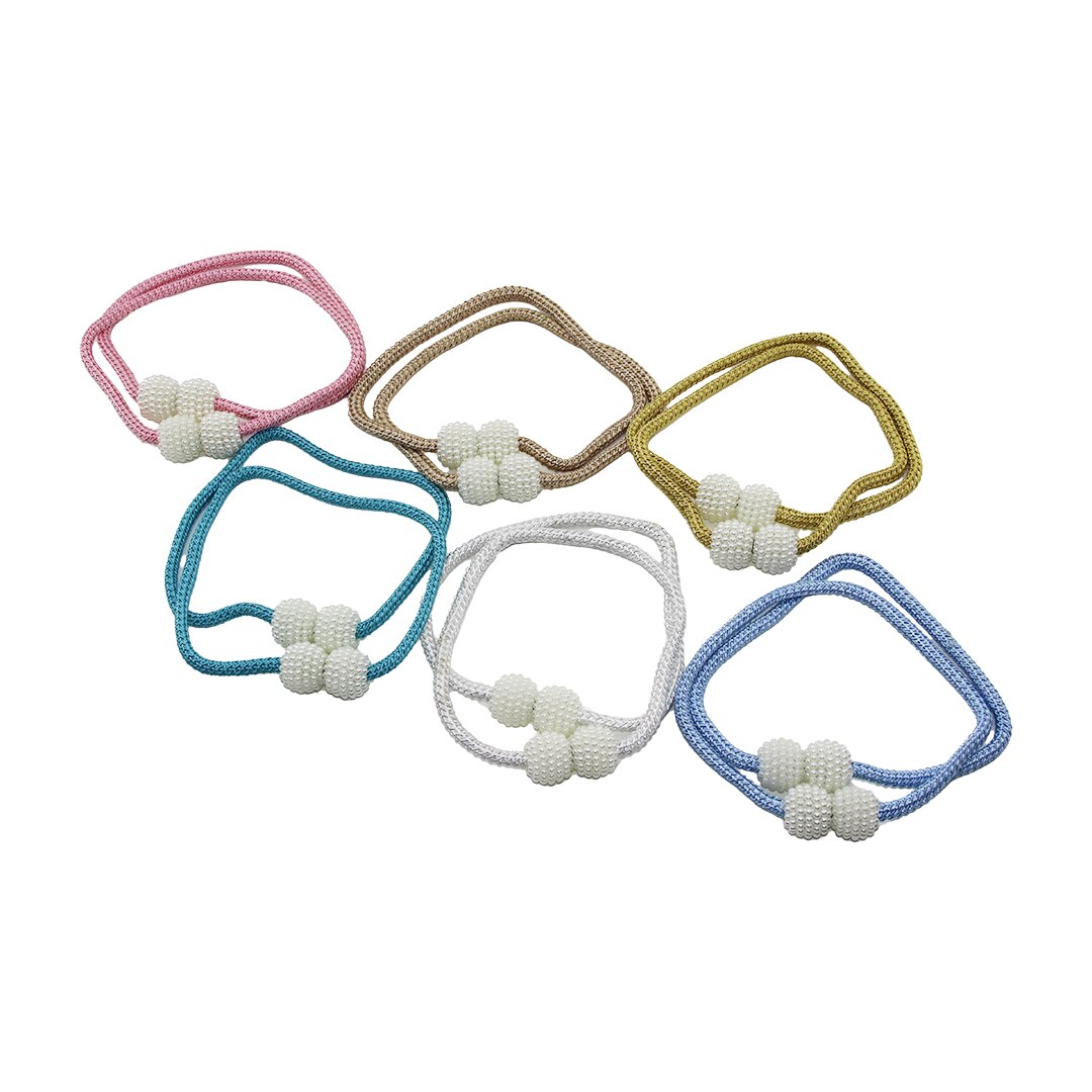 2pcs boncuk toplu mıknatıslı renkli perde ipi