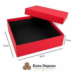 30X30X10 cm Hediye Kutusu-Kırmızı 