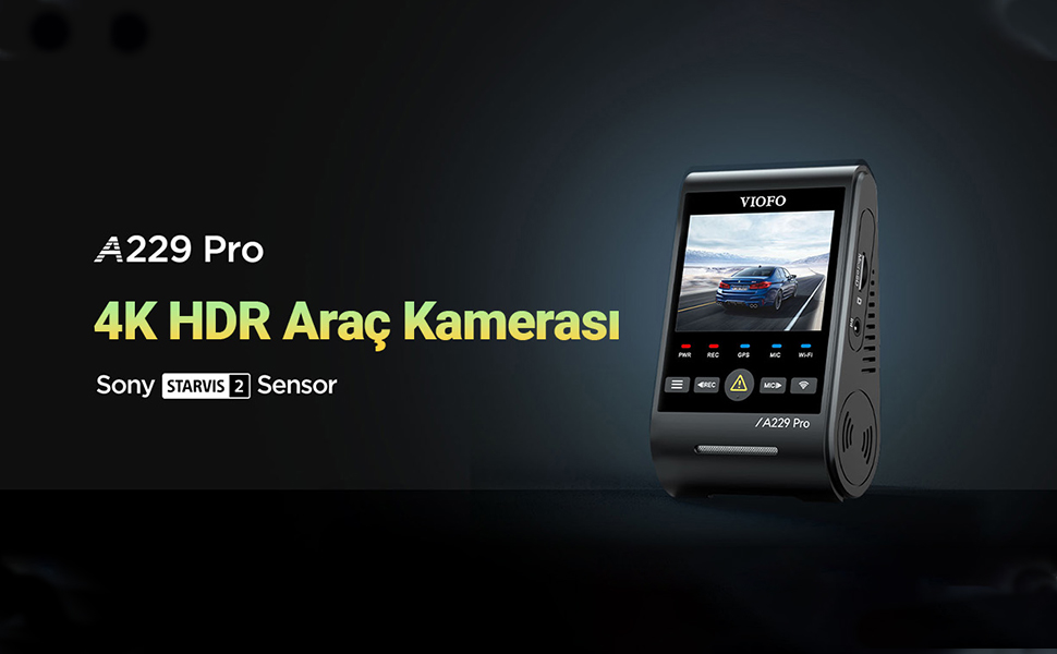 A229 Pro, Viofo Araç Kamerası,Ön kamera, Kamera, Wİfi, 