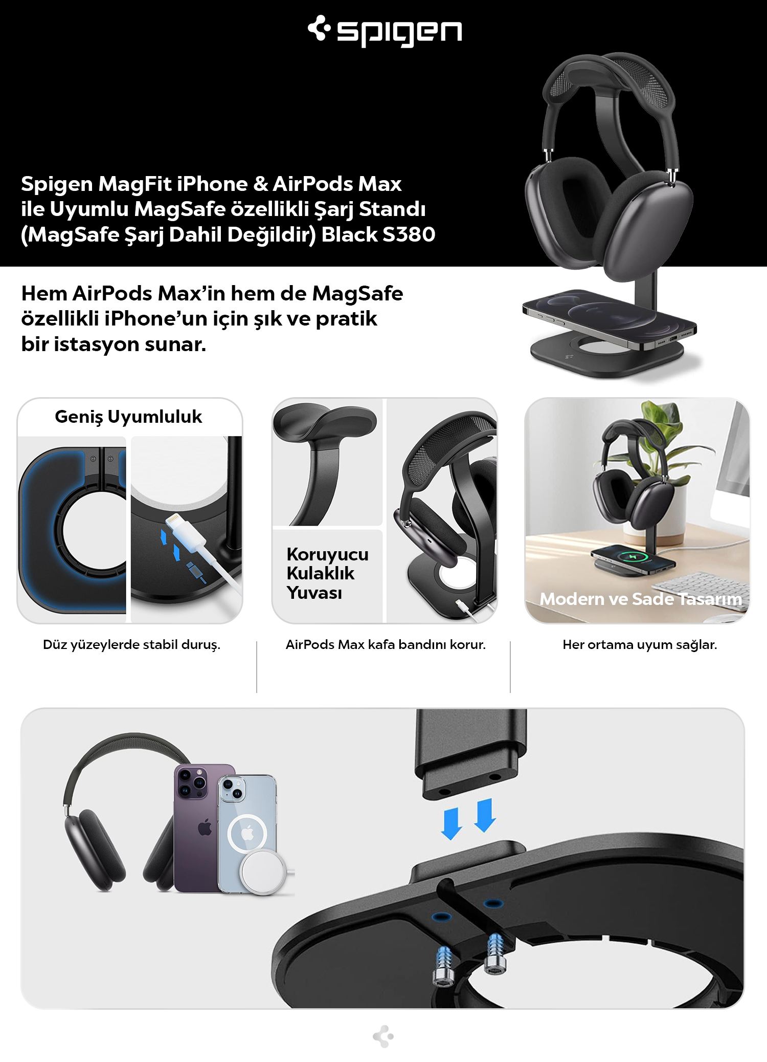 Spigen MagFit iPhone & AirPods Max ile Uyumlu MagSafe Fiyatı