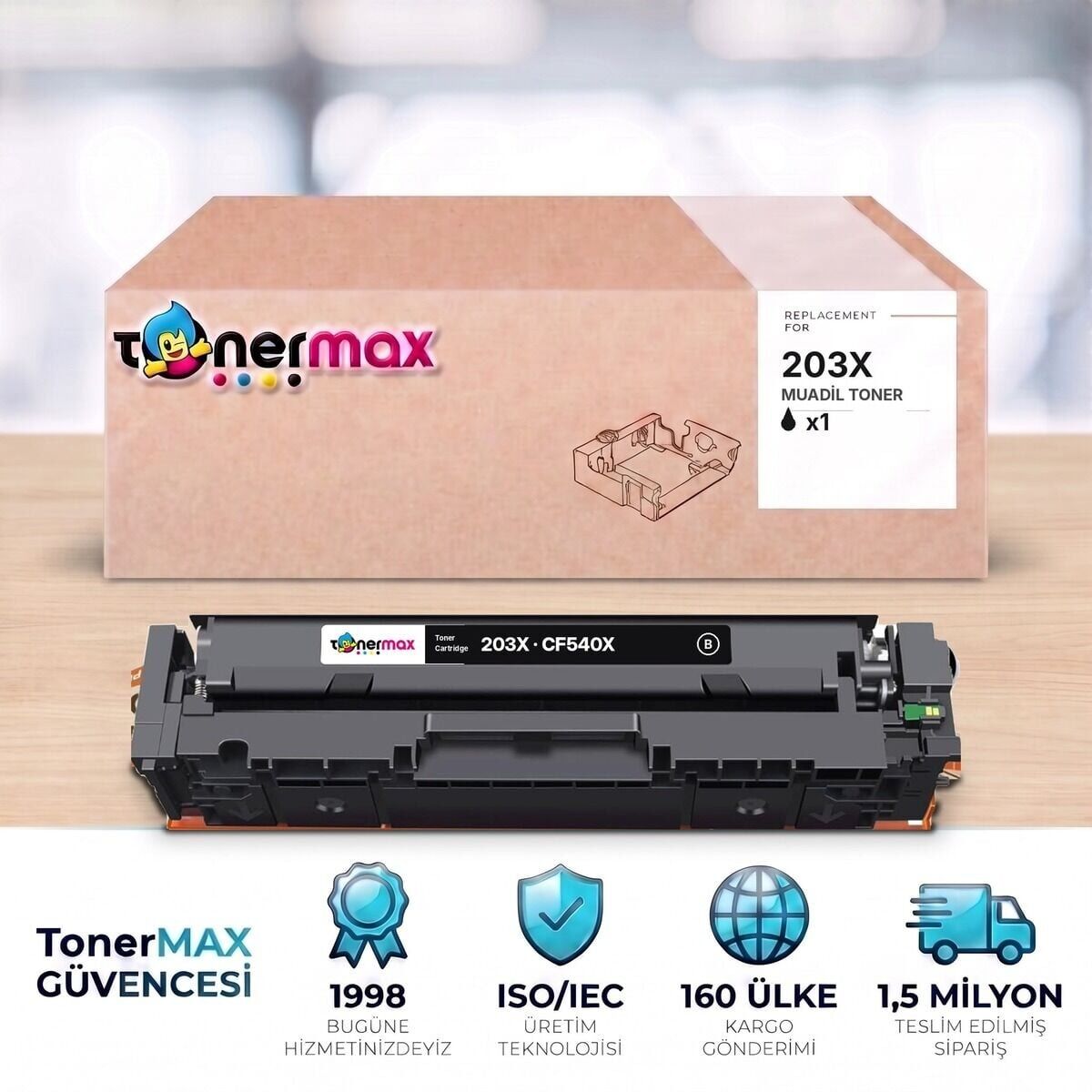 CF540X Siyah Muadil Toner