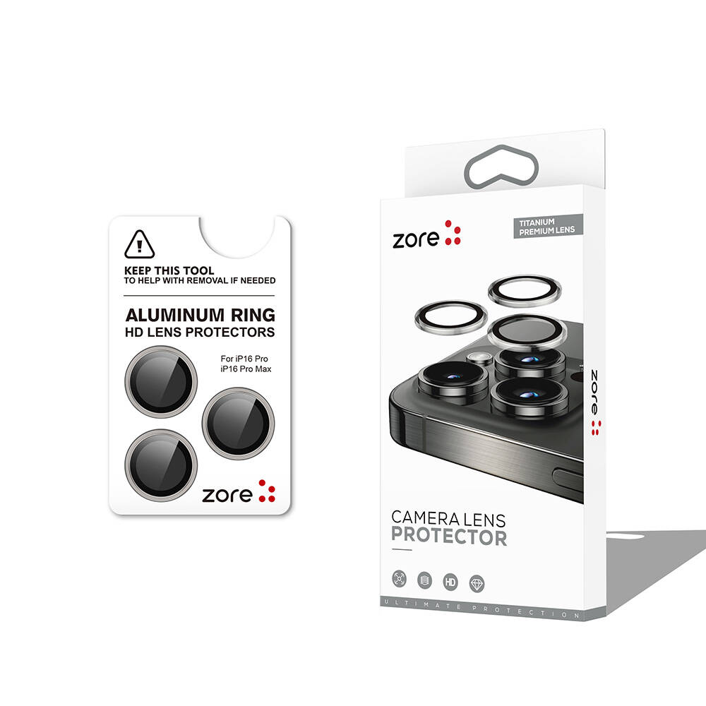 Apple iPhone 16 Pro Max Zore CL-12 Premium Safir Parmak İzi Bırakmayan Anti-Reflective Kamera Lens Koruyucu - 4