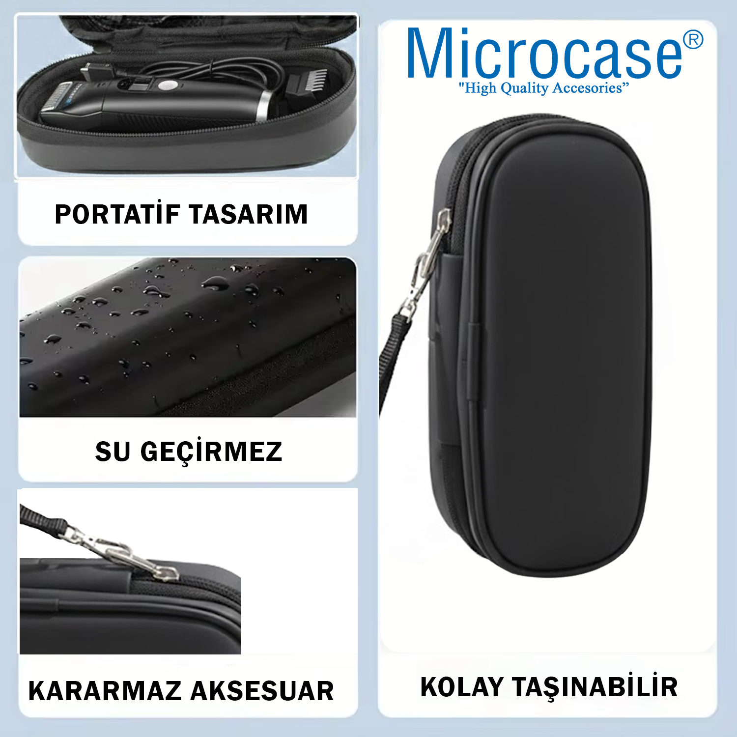 INAVANCE ミカヅキ MIKADZUKI 艶消しブラック +ケース セット Microcase Traş Makinası / Saç Kesme Makinaları Için Fiyatı