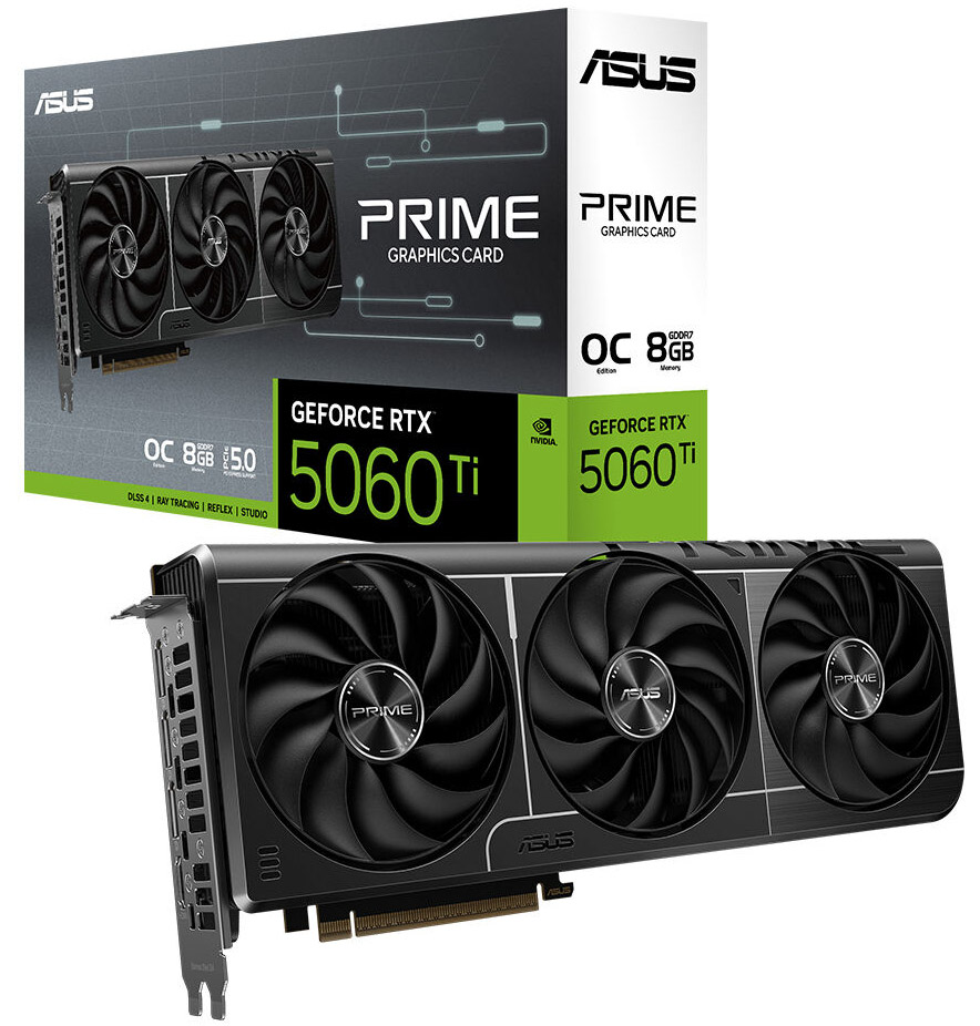 asus prıme geforce rtx™ 5060 ti 8gb gddr7 oc edition