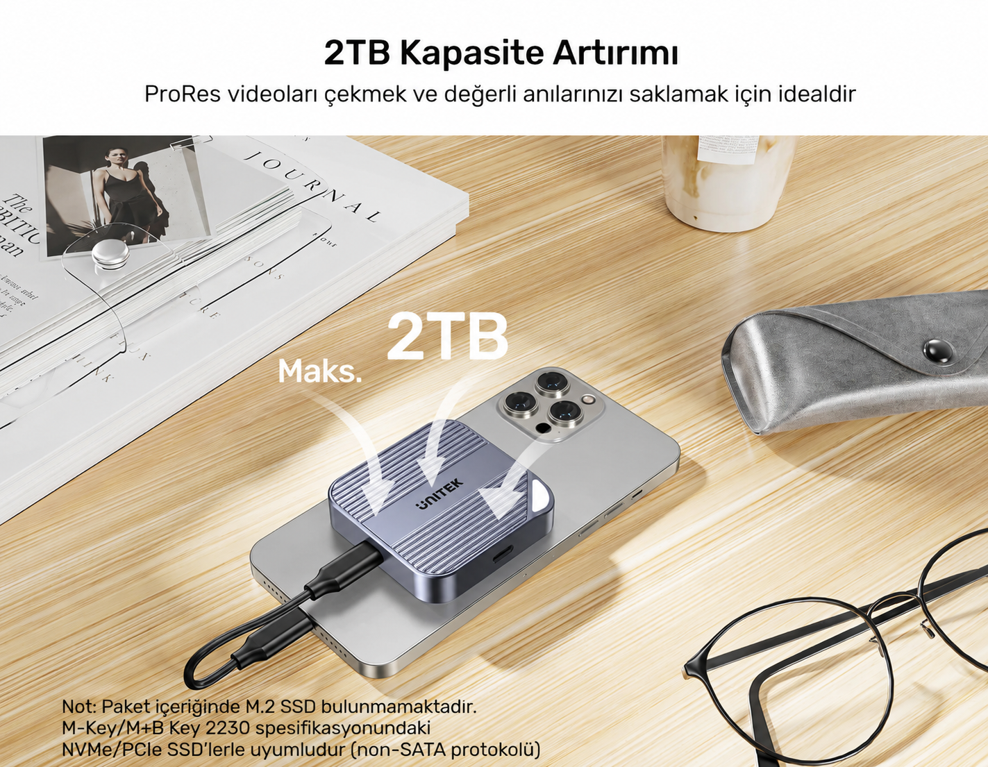 Unitek Manyetik NVMe SSD Kutusu M.2 2230