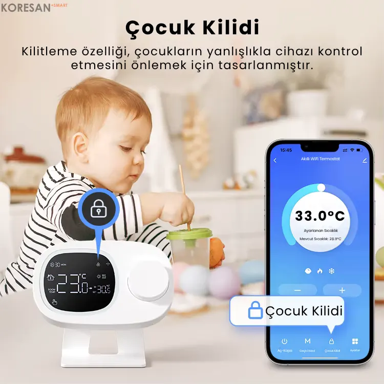 Tuya Wifi Kablosuz Kombi Termostatı