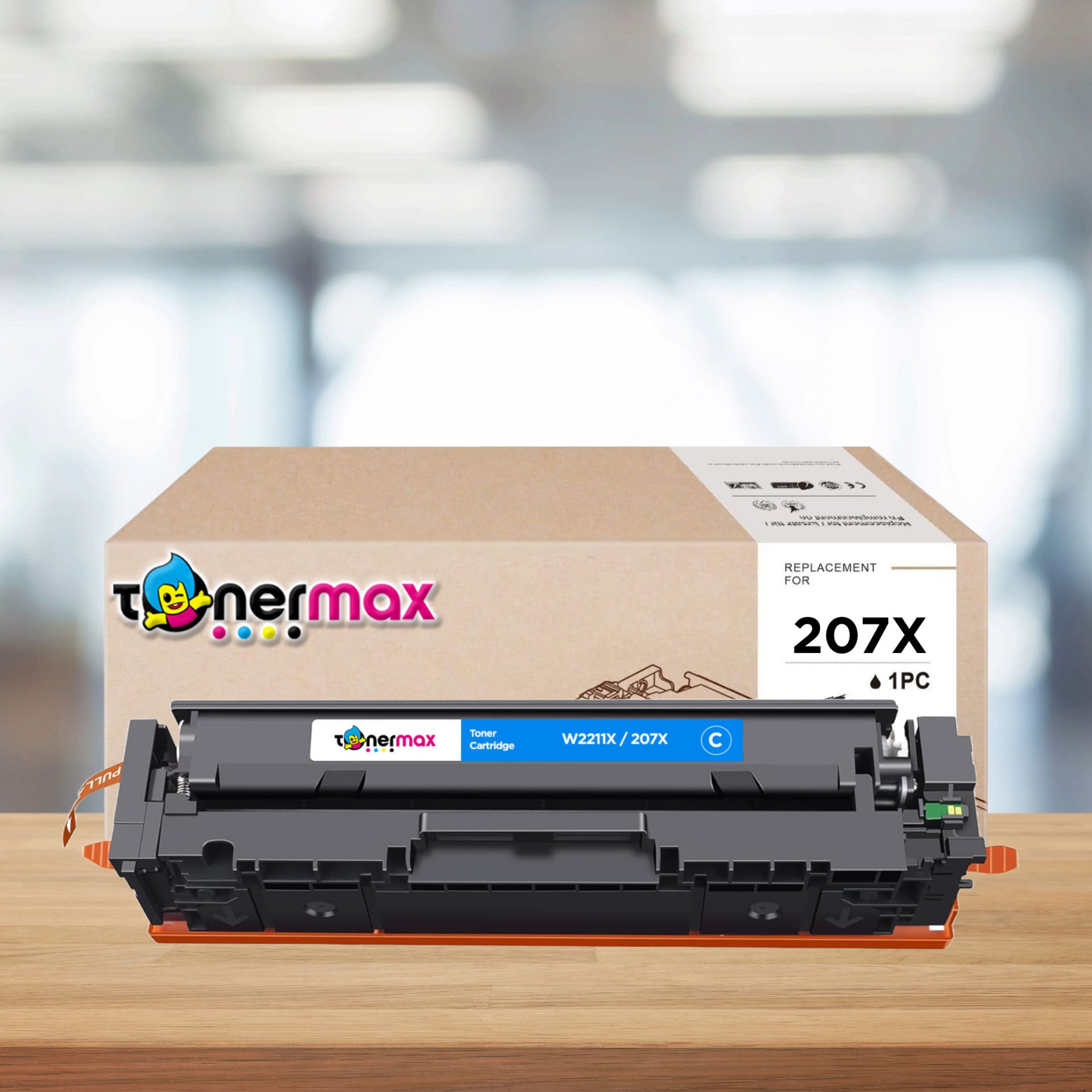 Hp 207X - W2211X Muadil Toner Mavi - Çipli / Hp Color LaserJet Pro M255dw / M255nw /M282nw /M283cdw /M283fdn /M283fdw