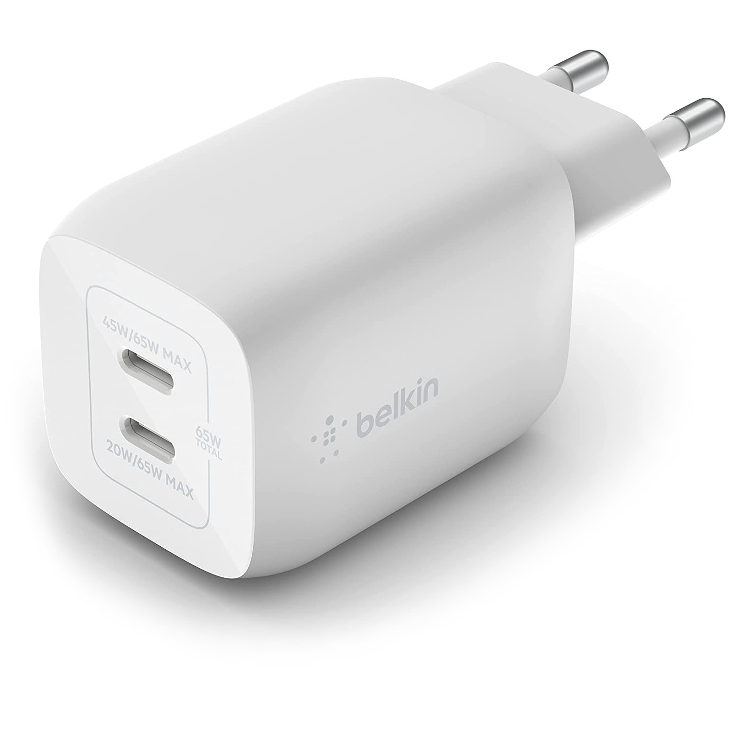 Belkin Boost Charge Pro Çift Duvar Şarj Cihazı USB-C PD 3.0 PPS GaN 65W