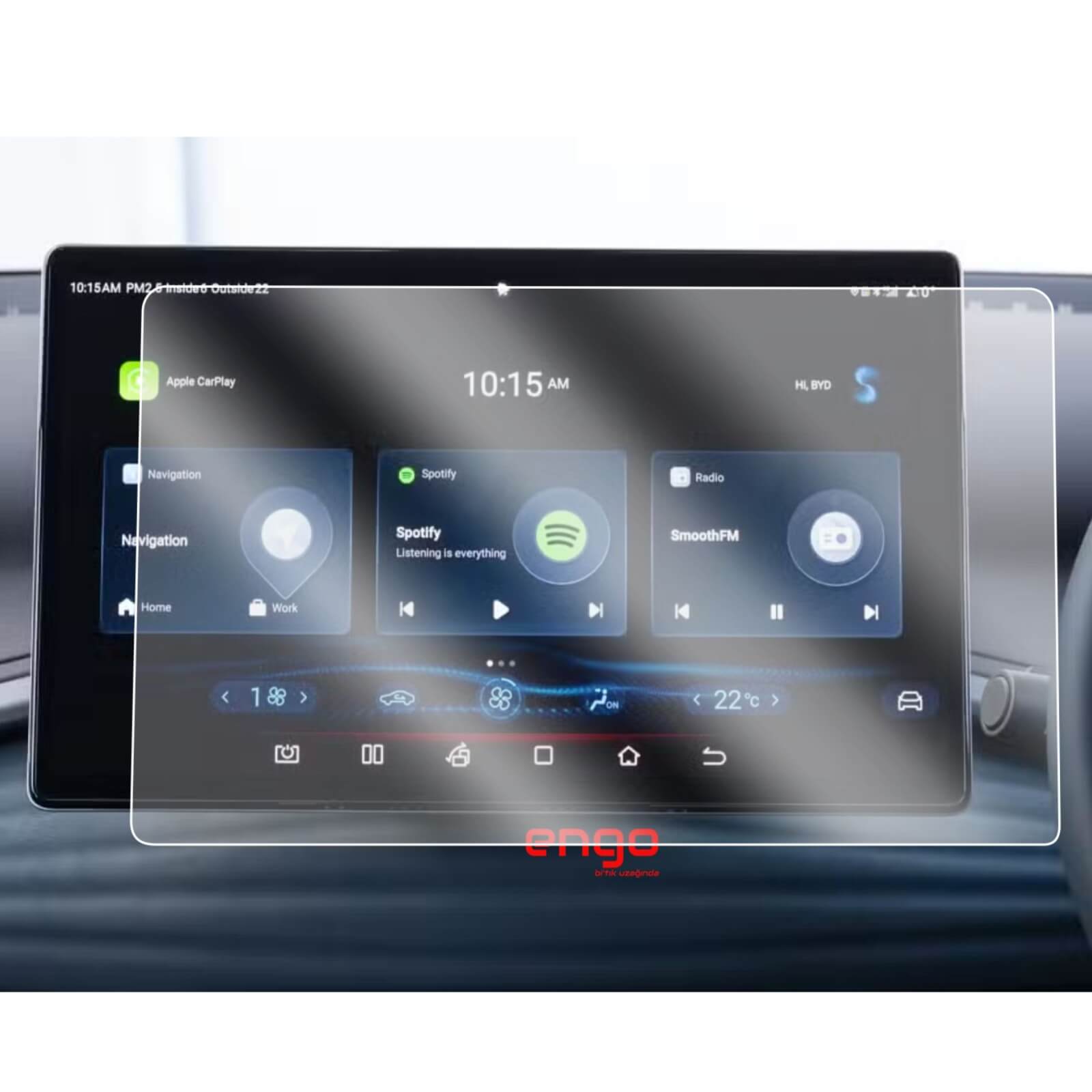 BYD ATTO 2 12.8 inç Mat Ekran Koruyucu Multimedya 9H Nano