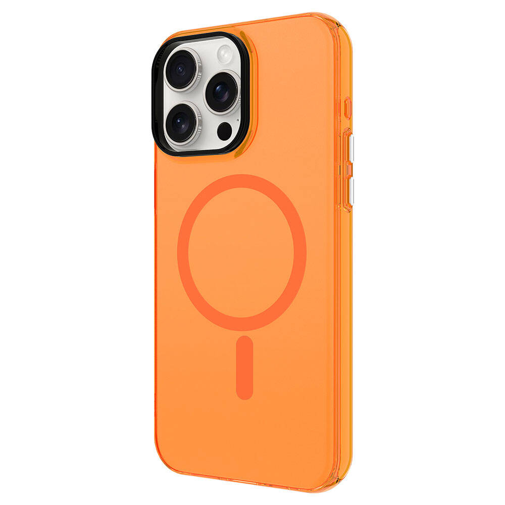 Apple iPhone 15 Pro Max Kılıf Zore M-safe Şarj Özellikli Buzlu Transparan C-Pro Sert Kapak - 12