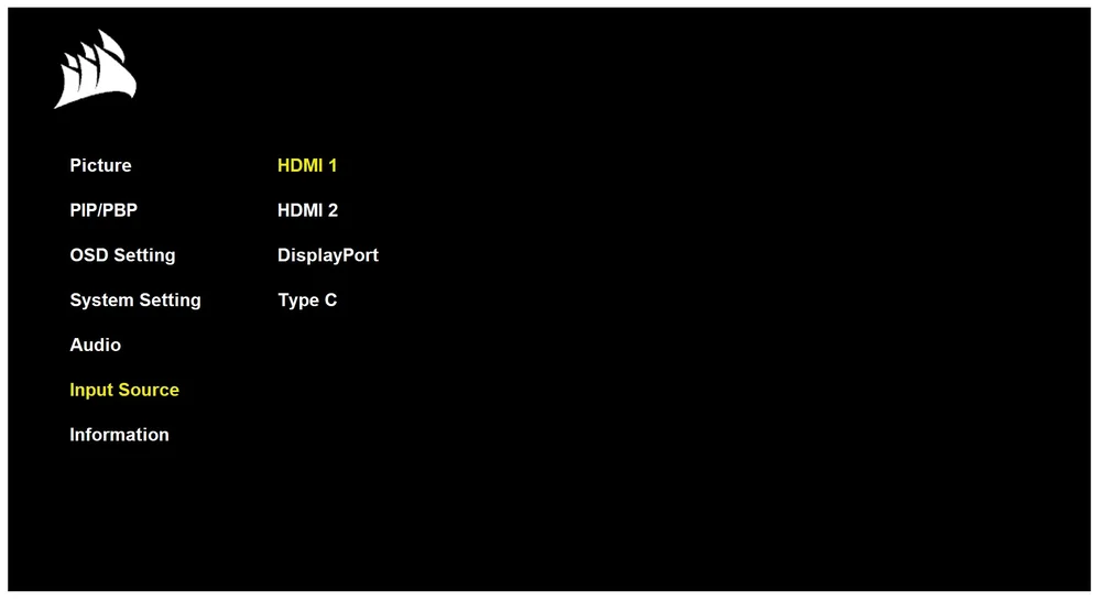 Xeneon Flex Web QSG Section 6 OSD Input Source