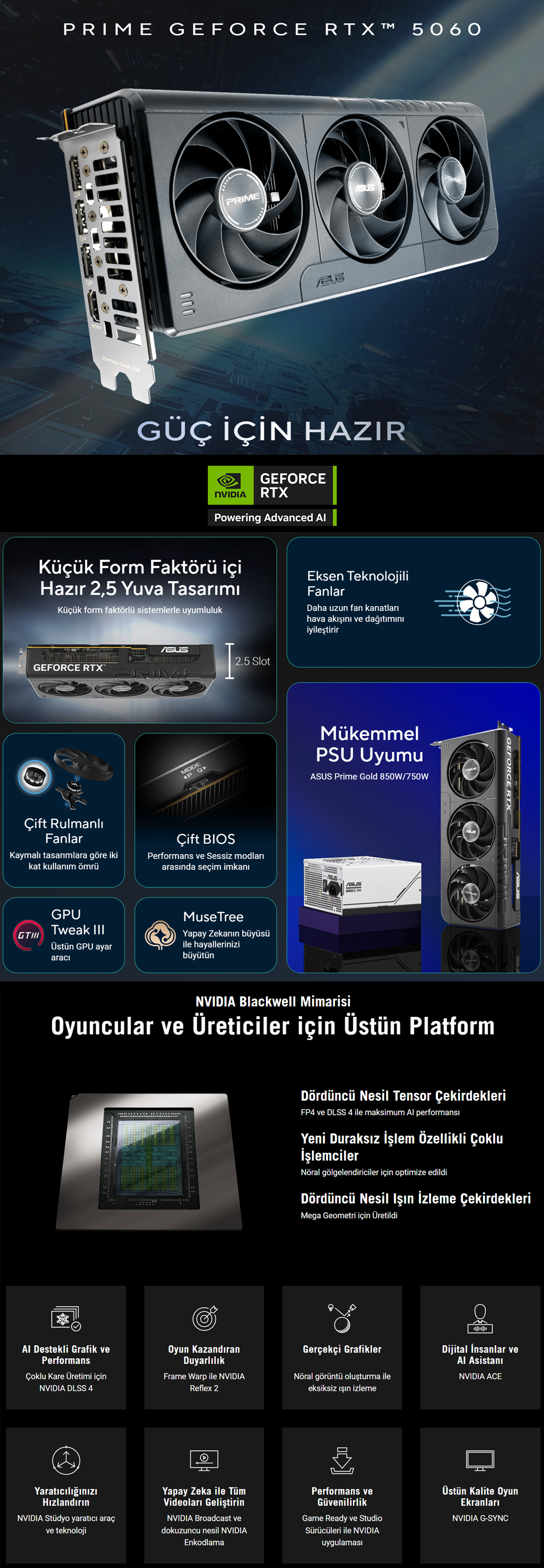 ASUS PRIME GeForce RTX™ 5060 8GB GDDR7 OC EDITION