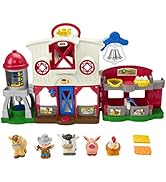 Fisher-Price HHX34 – Little People Farm – Alman baskısı, akıllı interaktif oyun seti ...
