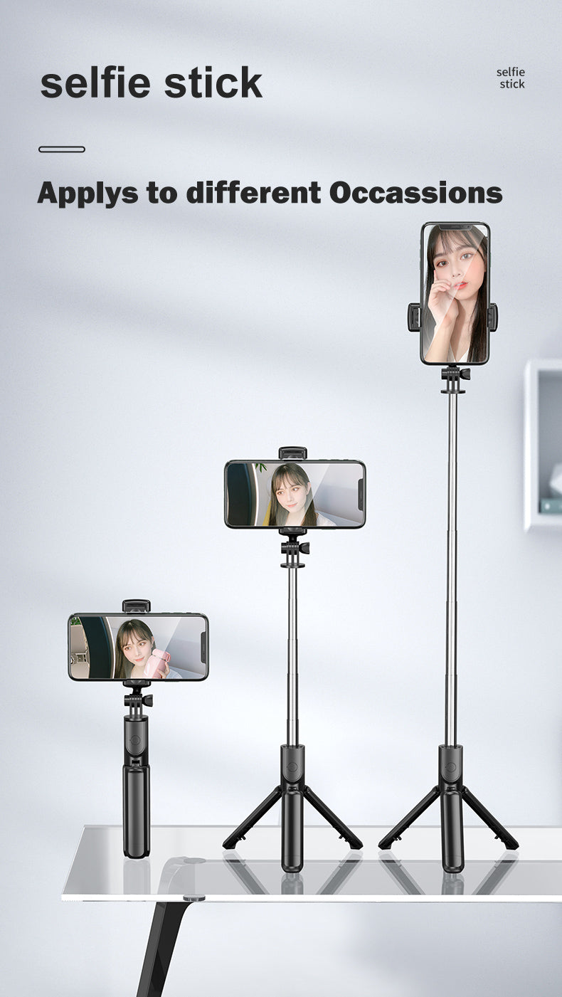 S03 Sökülebilir klips 360 Derece Dönen Kablosuz Taşınabilir Cep Telefonu İçin Selfie Çubuğu Tripod